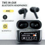 A9 PRO Wireless Earphones with Touch Screen Display, Auto-Lock Feature, Equalizer Function, Block