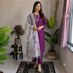 Premium  Kurta with thread  Work | straight Neck Long Kurta for Women