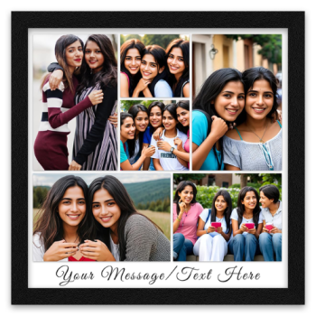 Customized Collage Photo Print With Frame for Wall